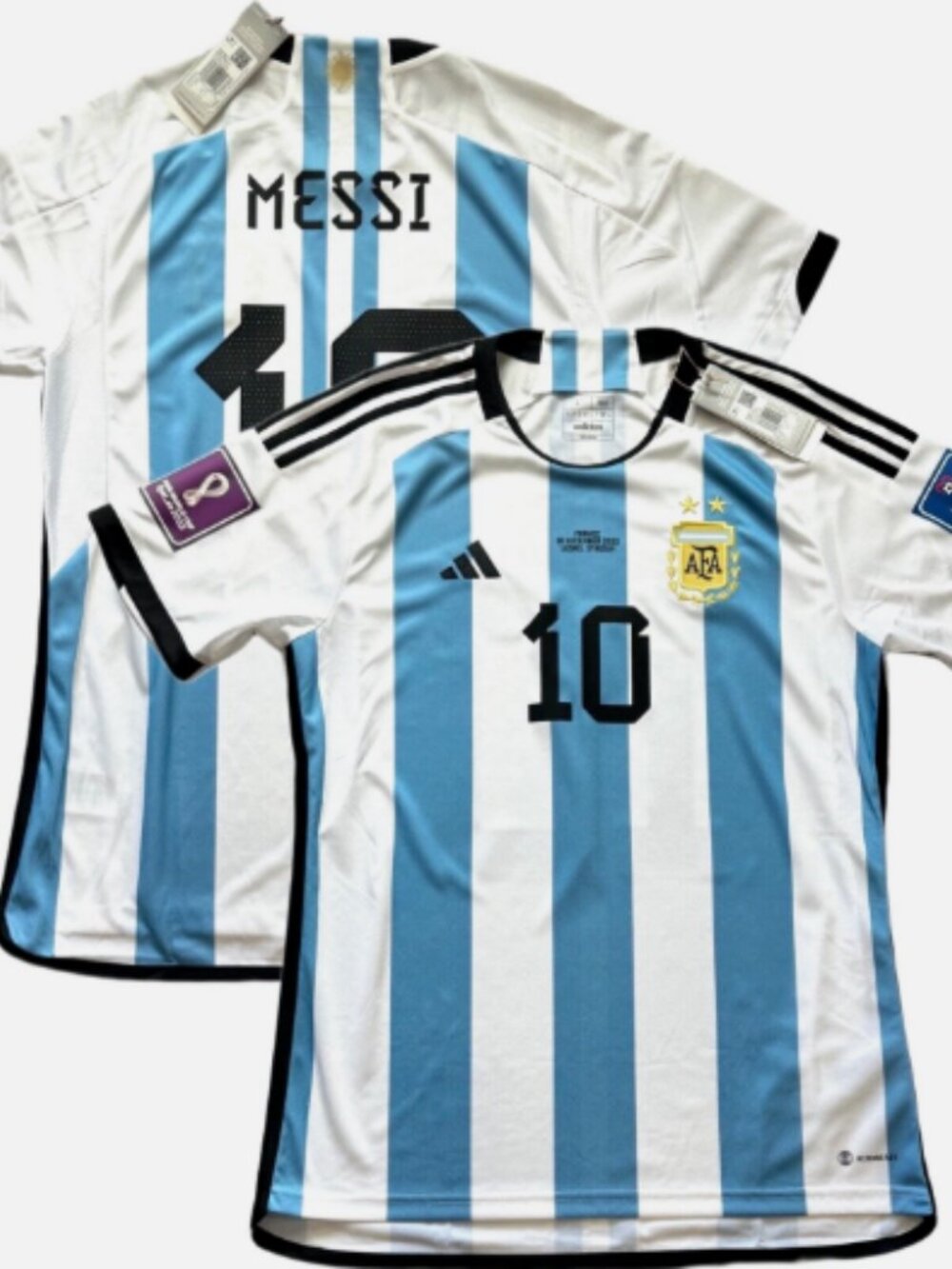 NEW ADIDAS ARGENTINA HOME MESSI #10 WORLD CUP SOCCER JERSEY 22/23 - Picture 5 of 5